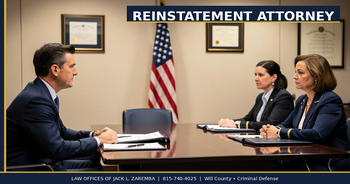 Attorney representing client at Illinois Secretary of State driver's license reinstatement hearing